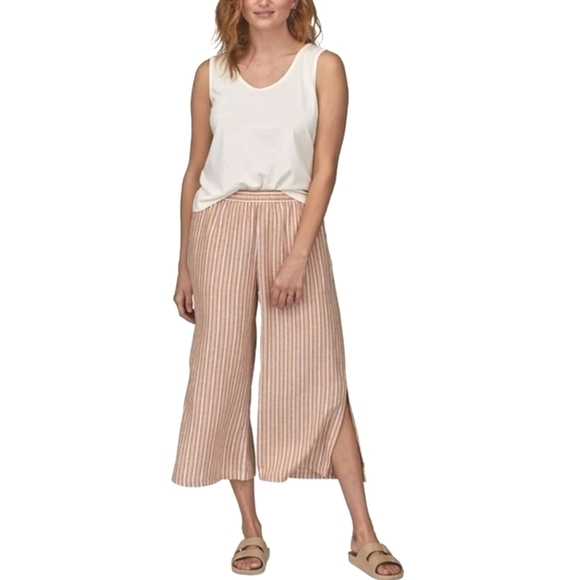 Patagonia Garden‎ Island Pants Pinstripe Vacation Beach Lounge Size Small NWT - Picture 1 of 9